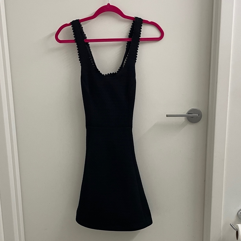 Club Monaco Black Textured Mini Dress